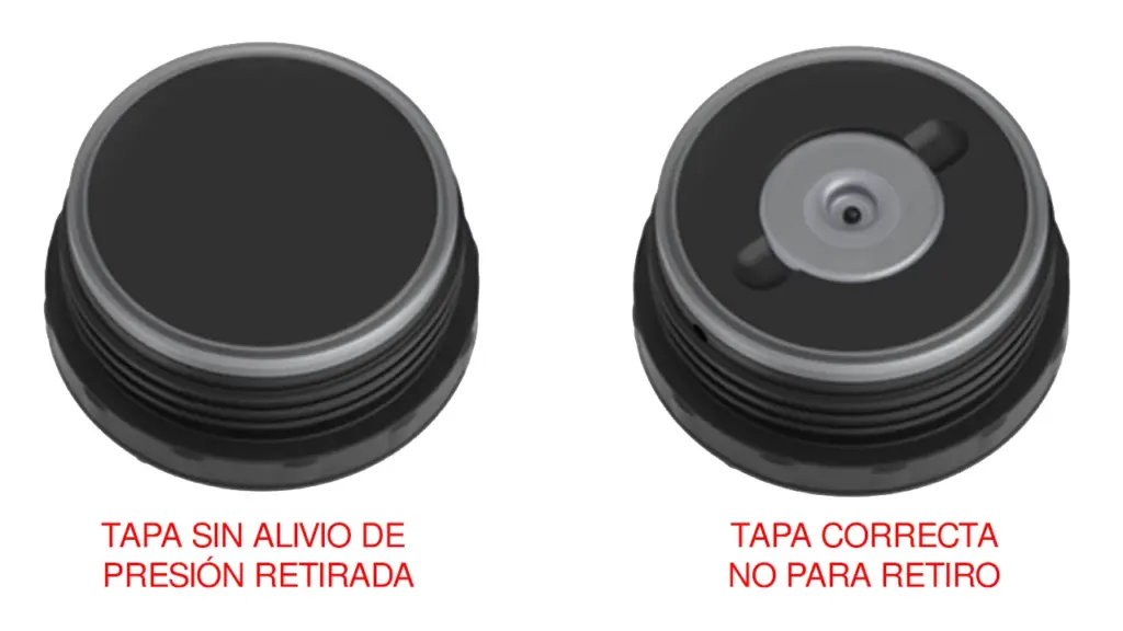 Thermos tapa retirada