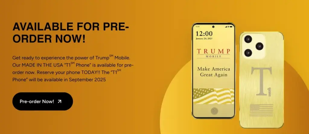 Trump Phone t1 made in the usa