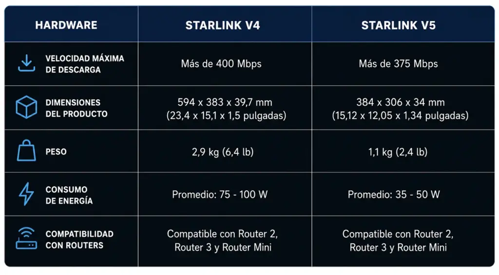 Starlink V5 vs V4