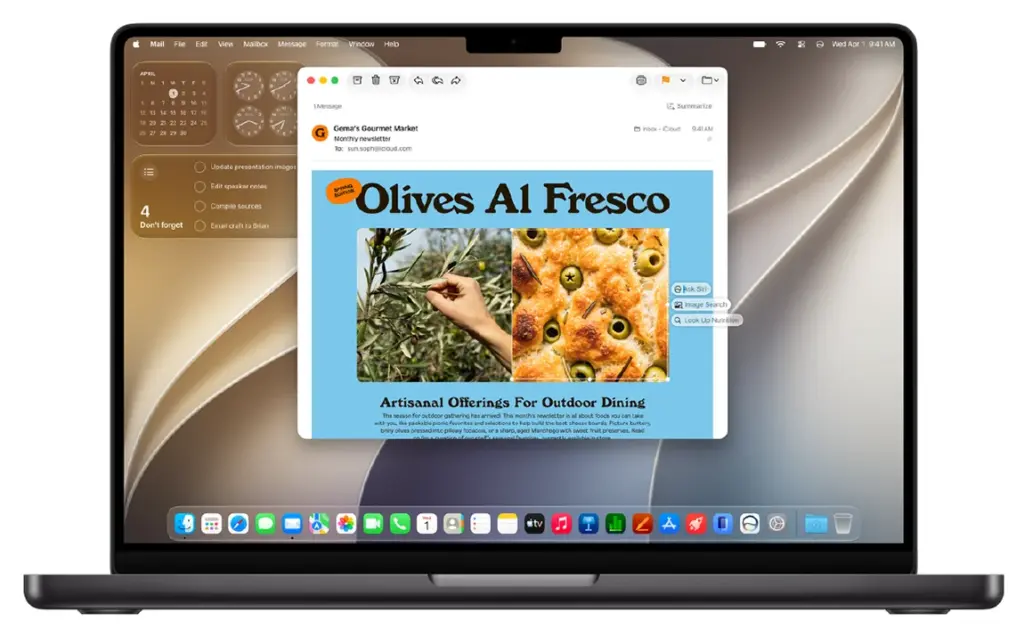Visual Intelligence macos 27