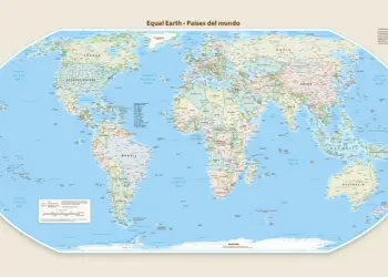Mapamundi de equal earth