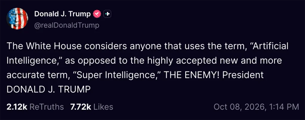Trump Inteligencia Artificial Enemigo