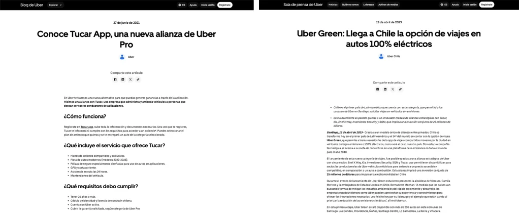 Uber y Tucar